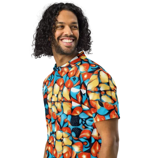 Flamegarden on a Men's Slim Fit Polo Shirt