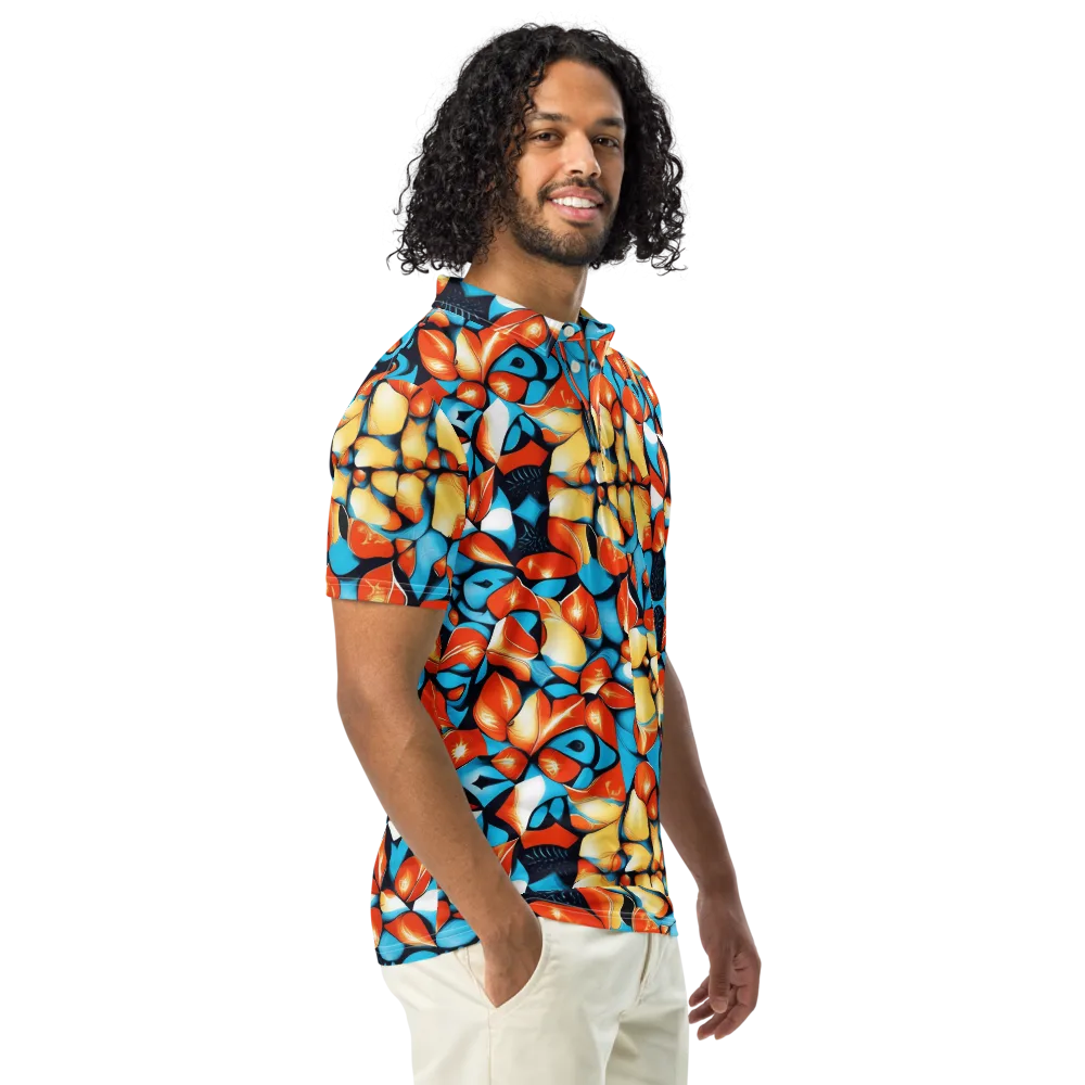Flamegarden on Men's Slim Fit Polo Shirt — Right Front