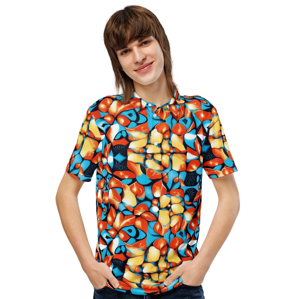 Flamegarden on Men's Slim Fit Polo Shirt — Front