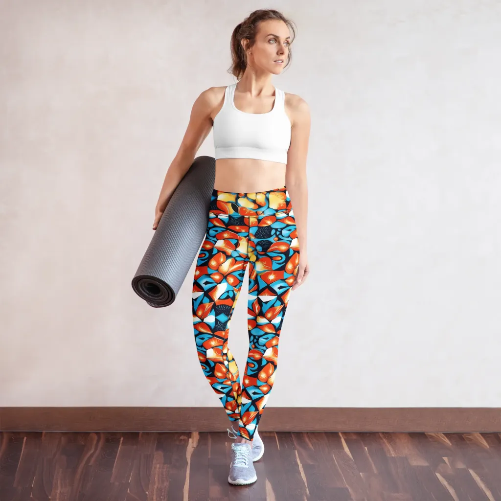 Flamegarden on Yoga Leggings — Front
