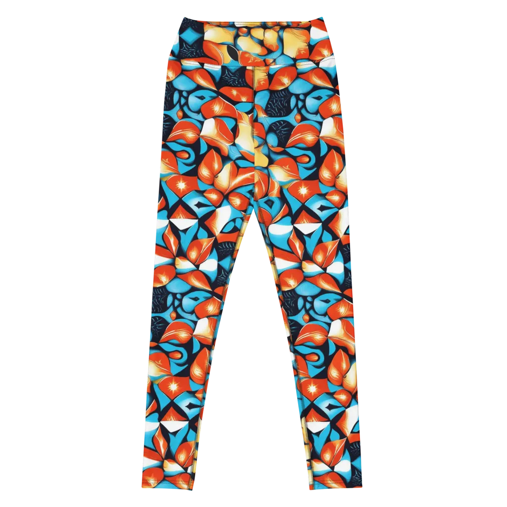 Flamegarden on Yoga Leggings — Front