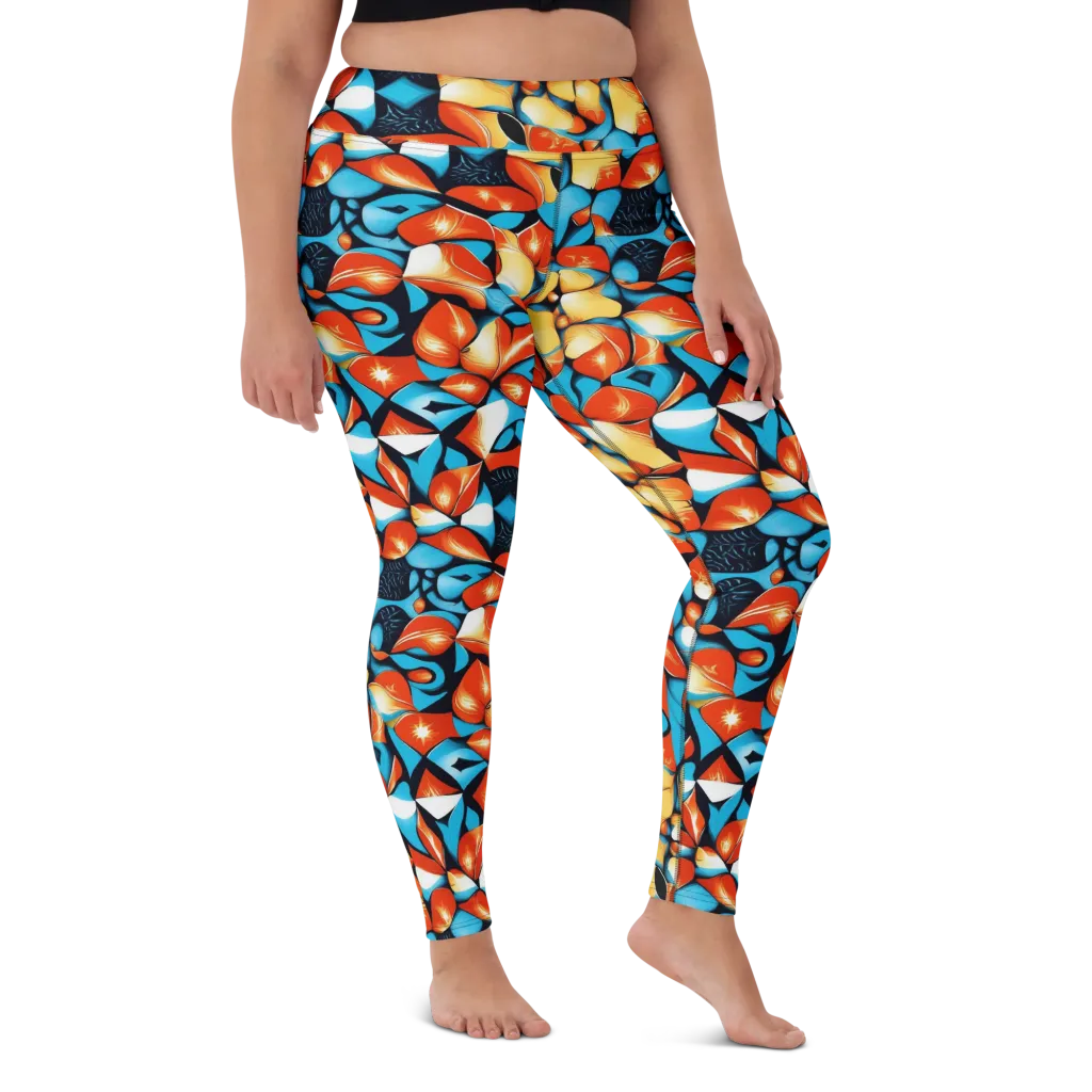 Flamegarden on Yoga Leggings — Front