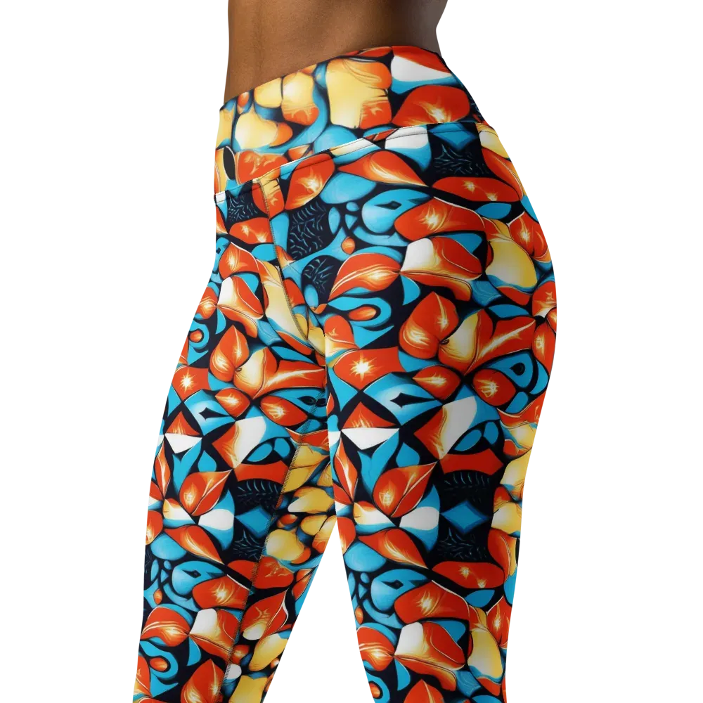 Flamegarden on Yoga Leggings — Left Front