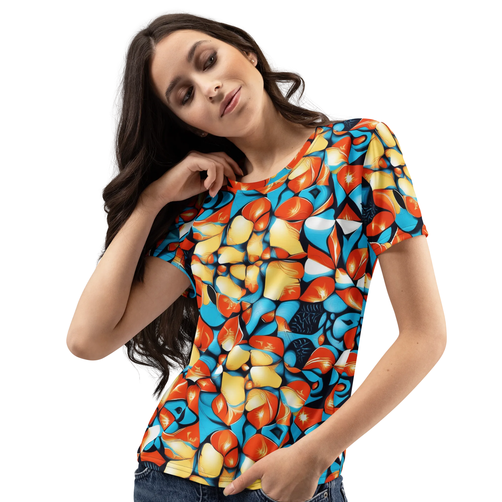Flamegarden on Women's Crew Neck T-Shirt — Left Front