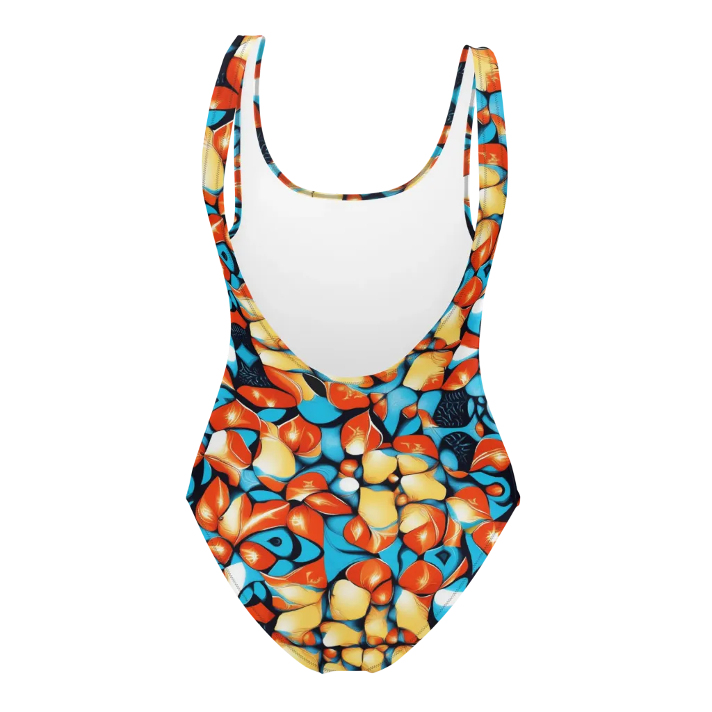 Flamegarden on One-Piece Swimsuit — Back