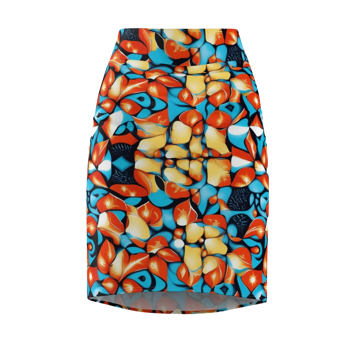 Flamegarden on Pencil Skirt — Front