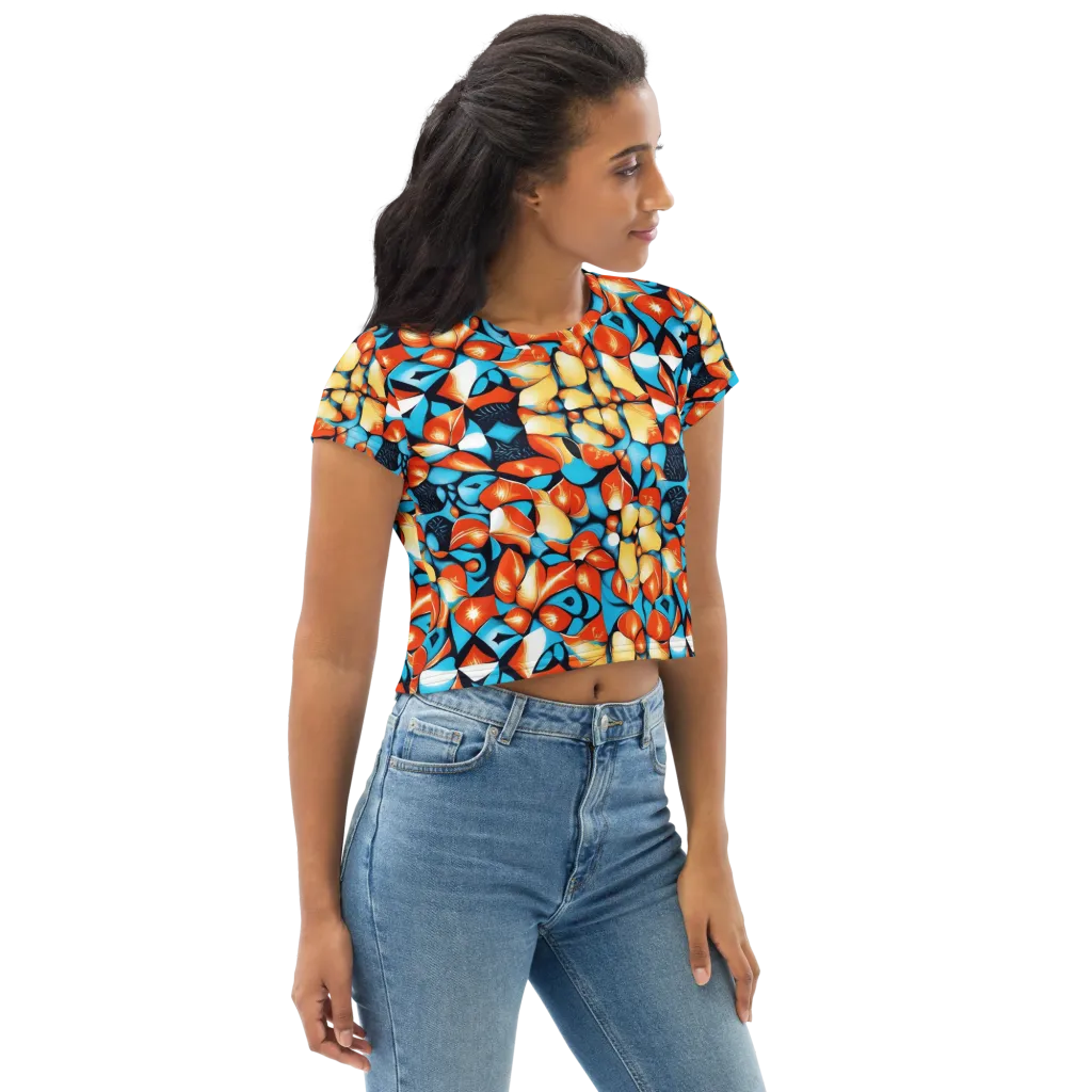 Flamegarden on Crop Tee — Right Front