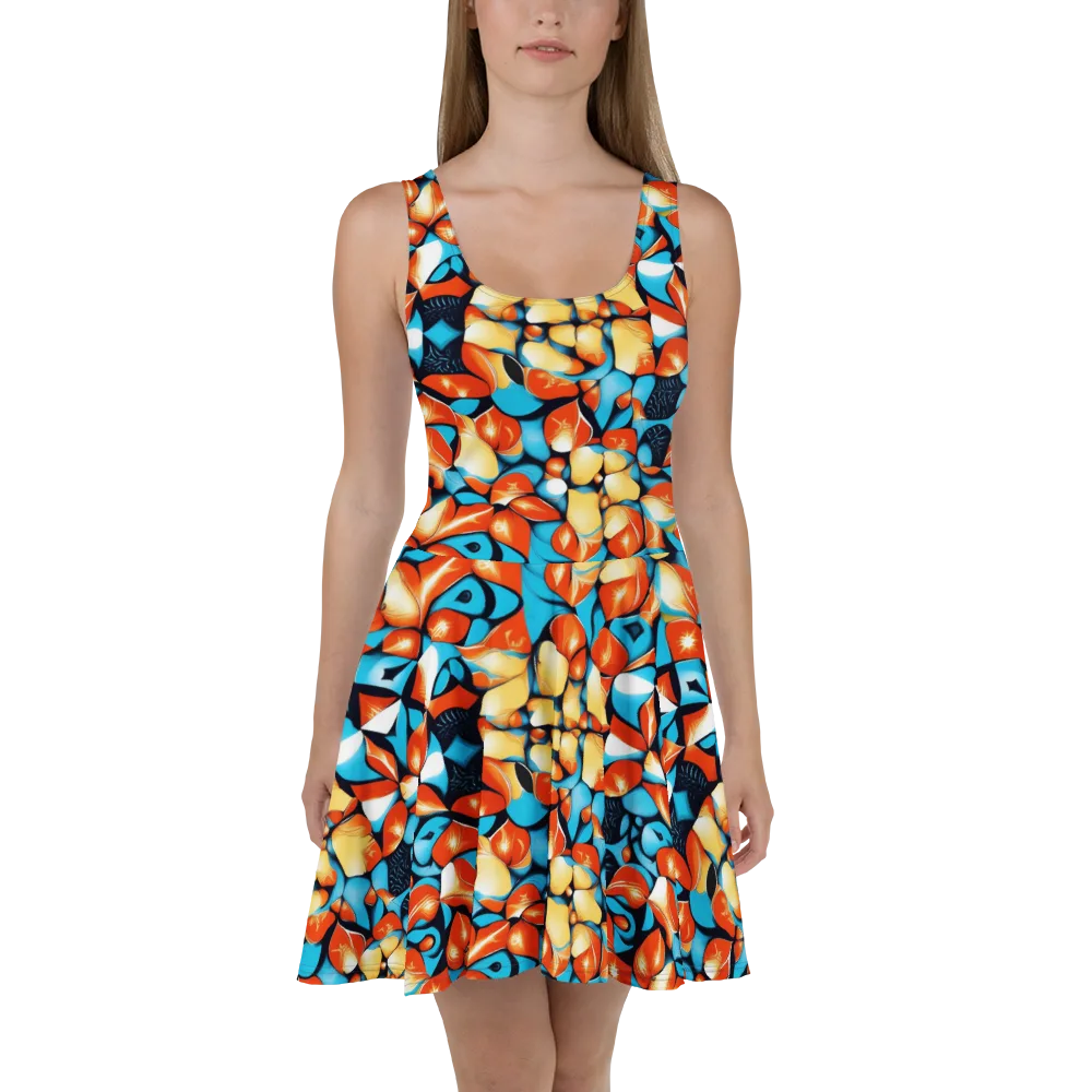 Flamegarden on Skater Dress — Front