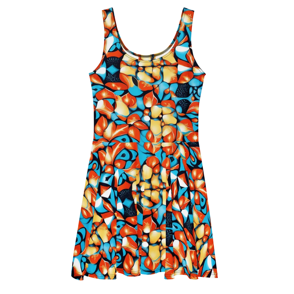 Flamegarden on Skater Dress — Front