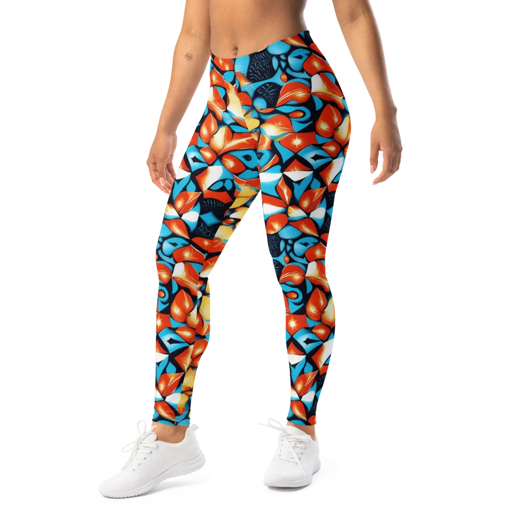 Flamegarden on Leggings — Left Front