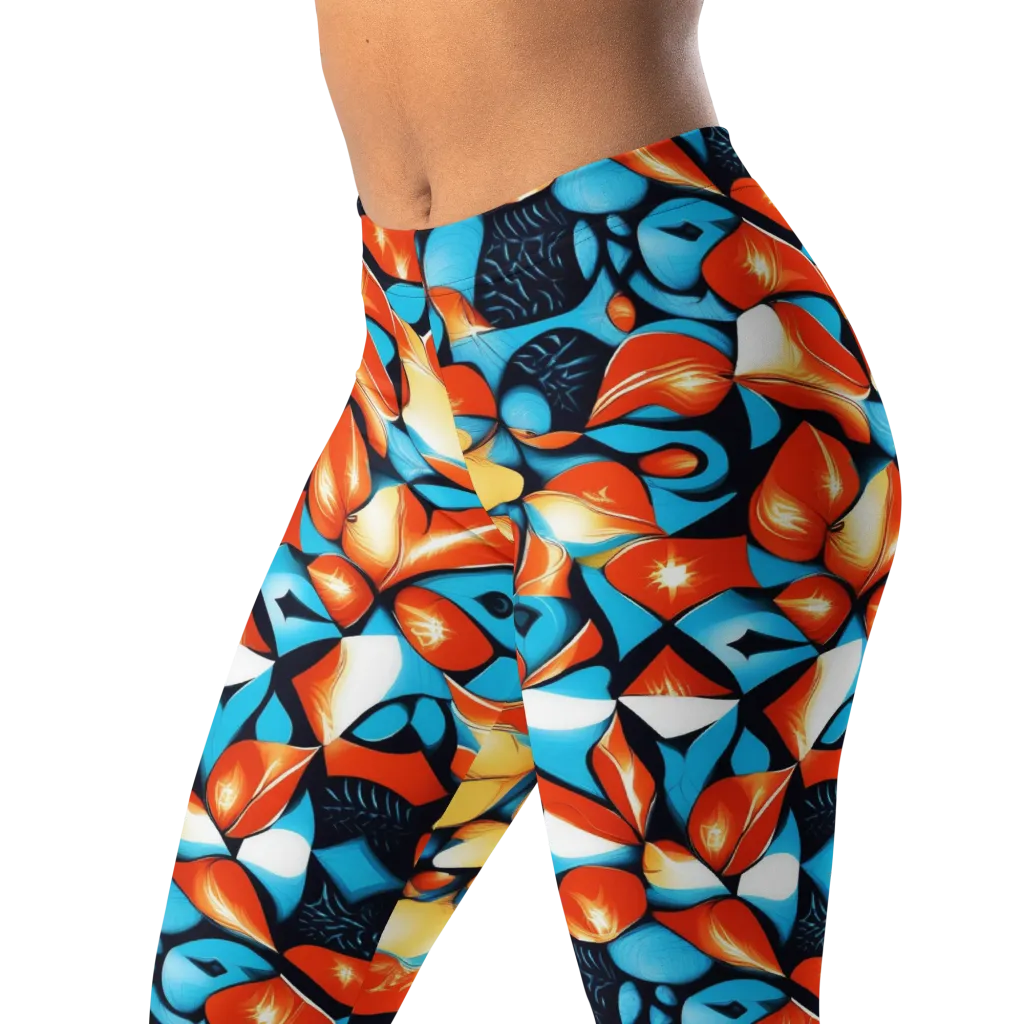 Flamegarden on Leggings — Left Front