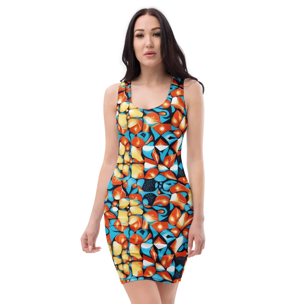 Flamegarden on Bodycon Dress — Front