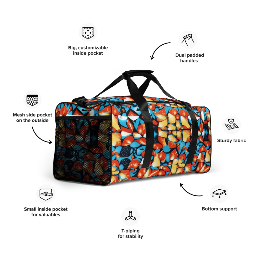 Flamegarden on Duffle Bag — Right Front