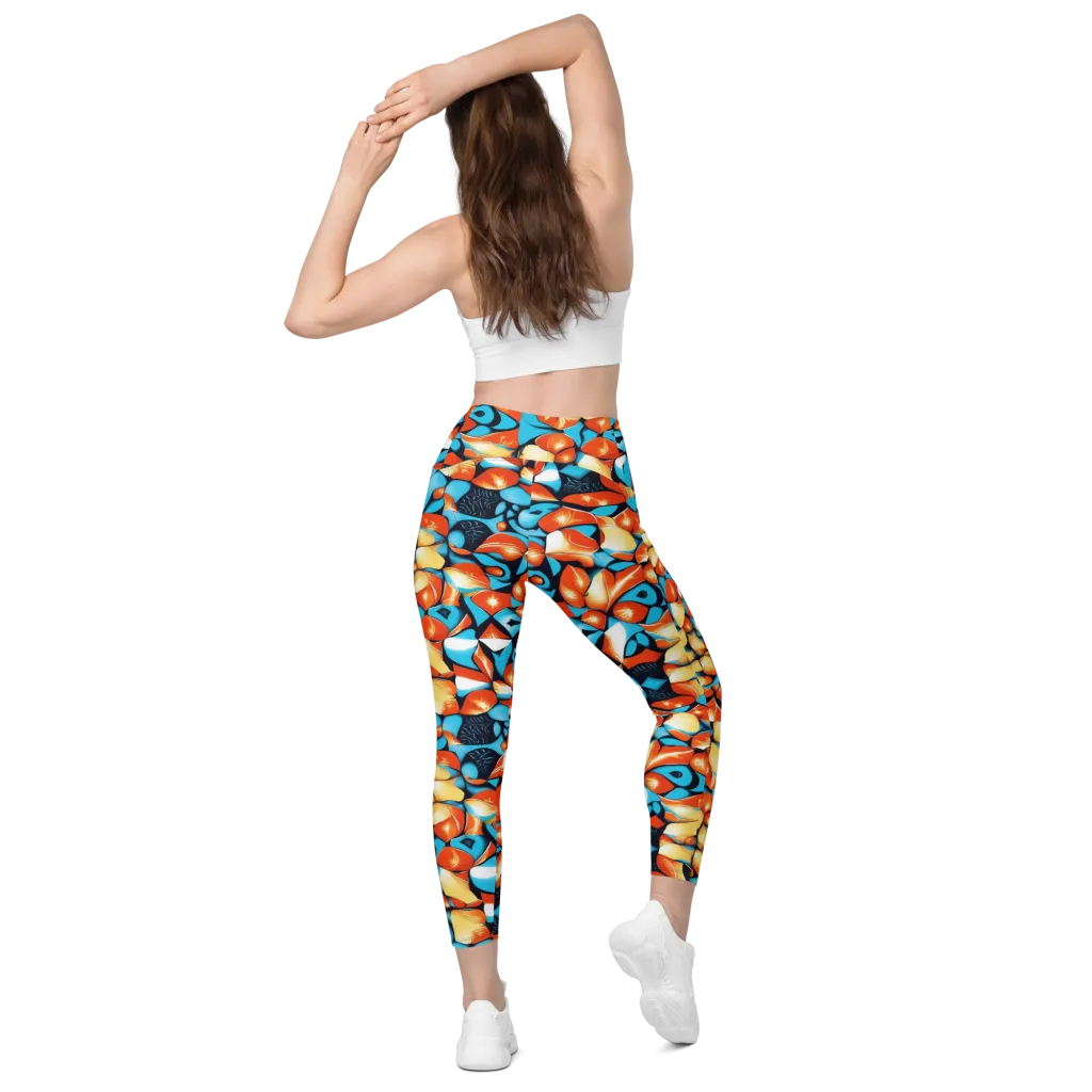 Flamegarden on Leggings with Pockets — Back