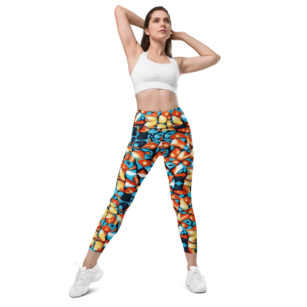 Flamegarden on Leggings with Pockets — Front