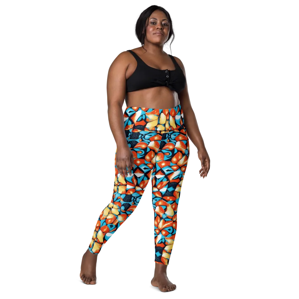 Flamegarden on Leggings with Pockets — Front