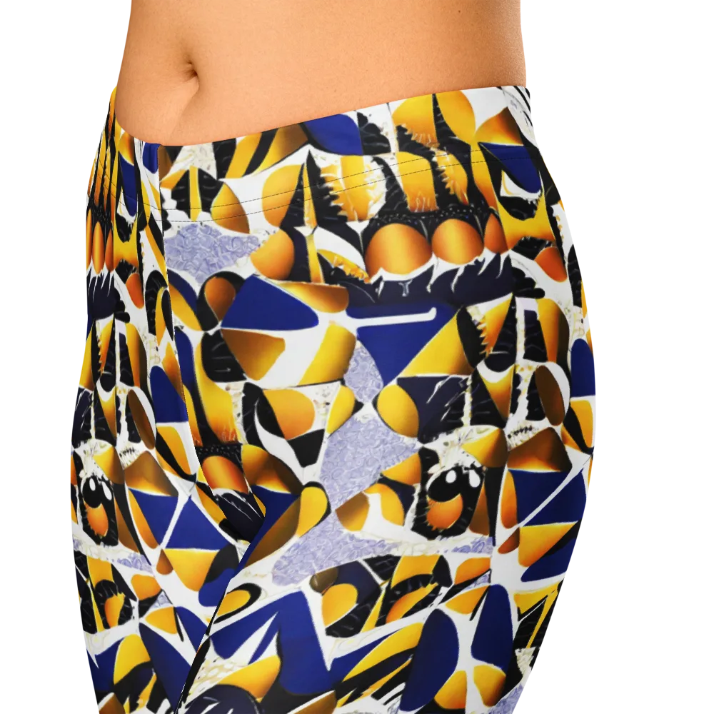 Marigold Current on Capri Leggings — Zoomed-in