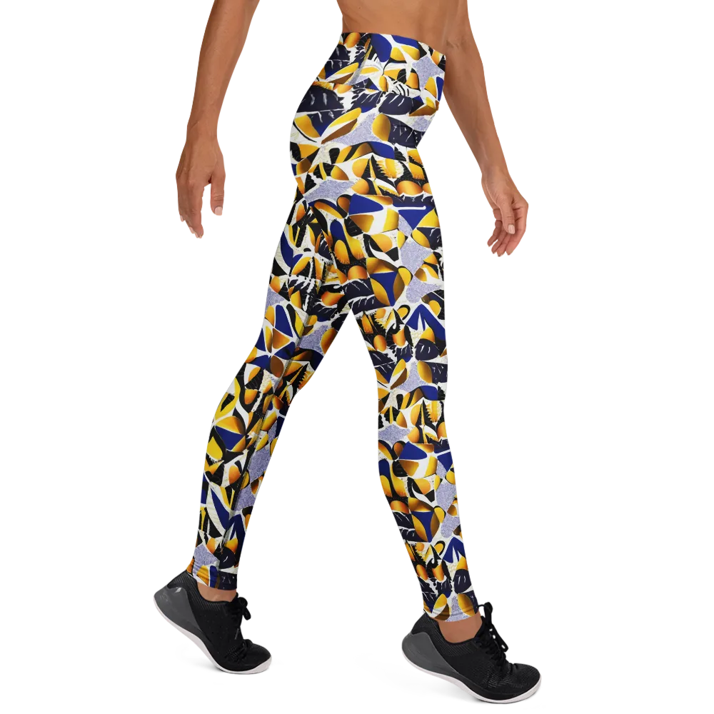 Marigold Current on Yoga Leggings — Right