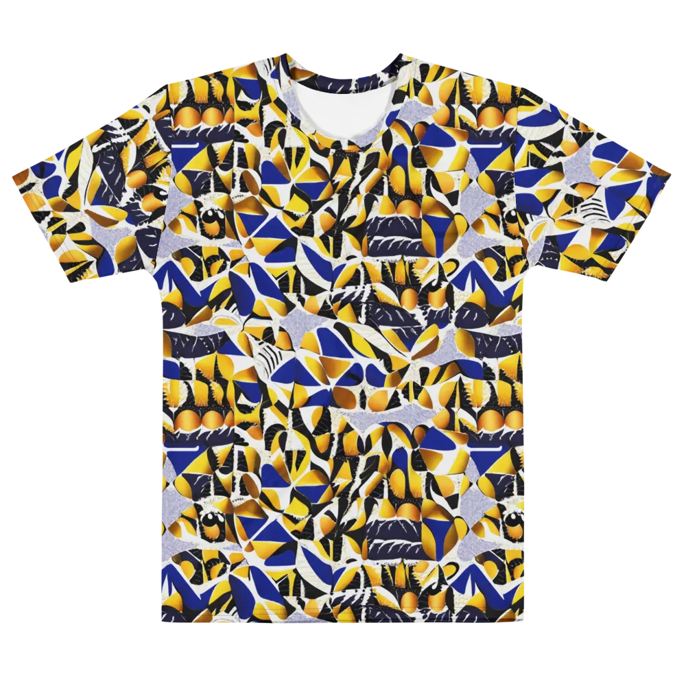 Marigold Current on Men's Cotton Crew Neck T-Shirt — Front