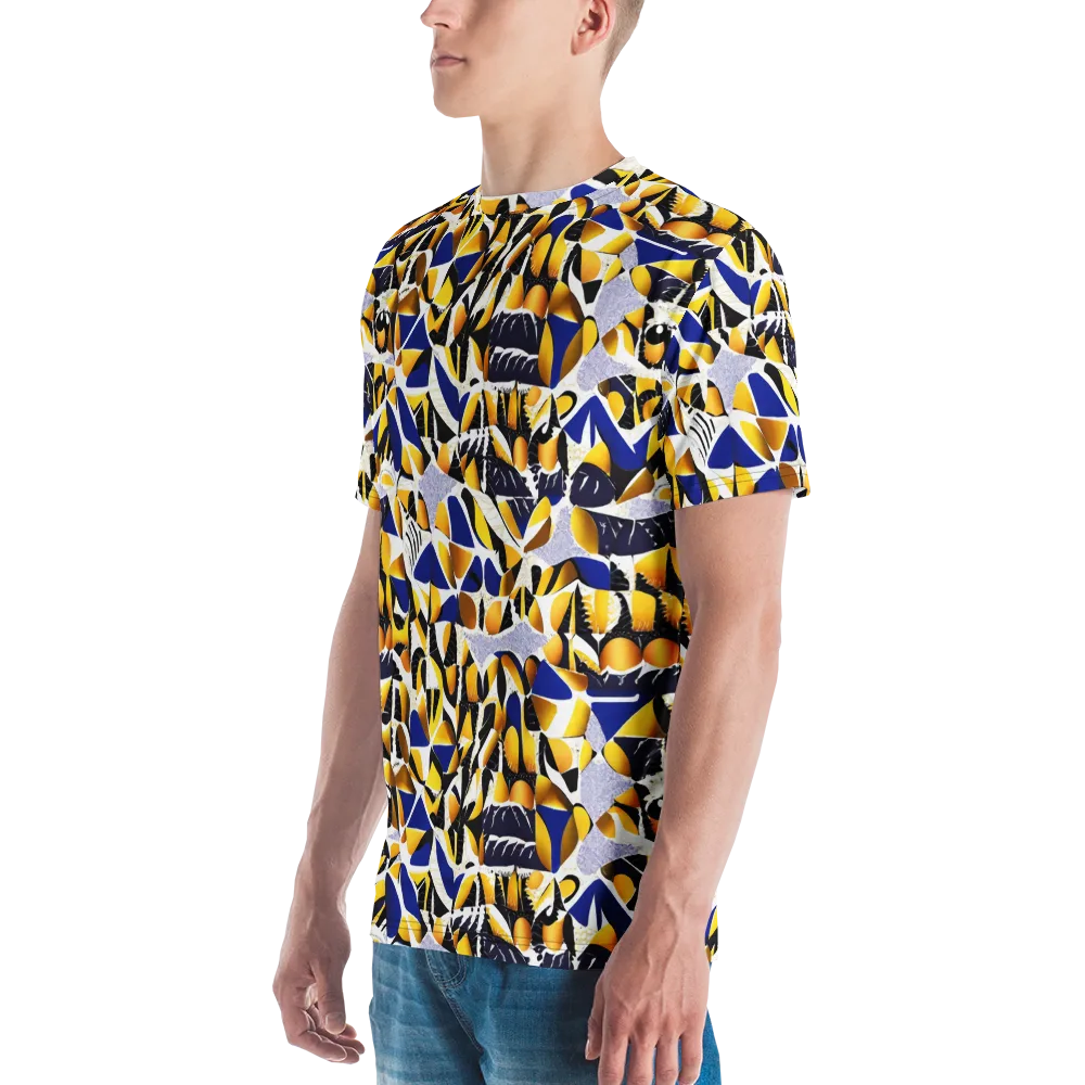 Marigold Current on Men's Crew Neck T-Shirt — Left