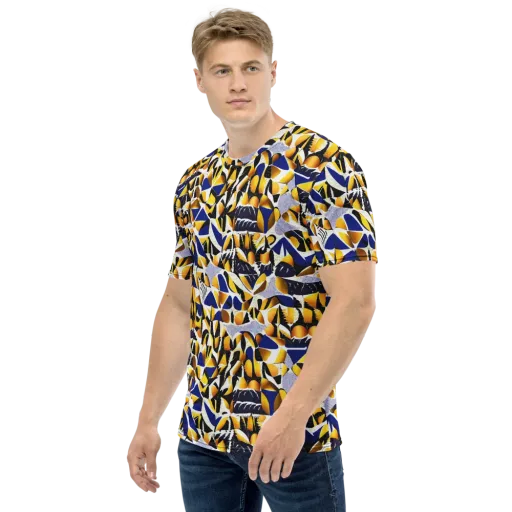 Marigold Current on a Men's Crew Neck T-Shirt