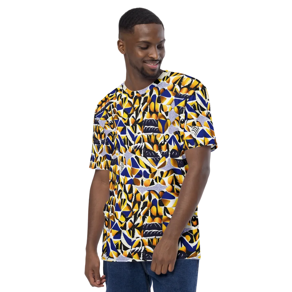 Marigold Current on Men's Crew Neck T-Shirt — Left