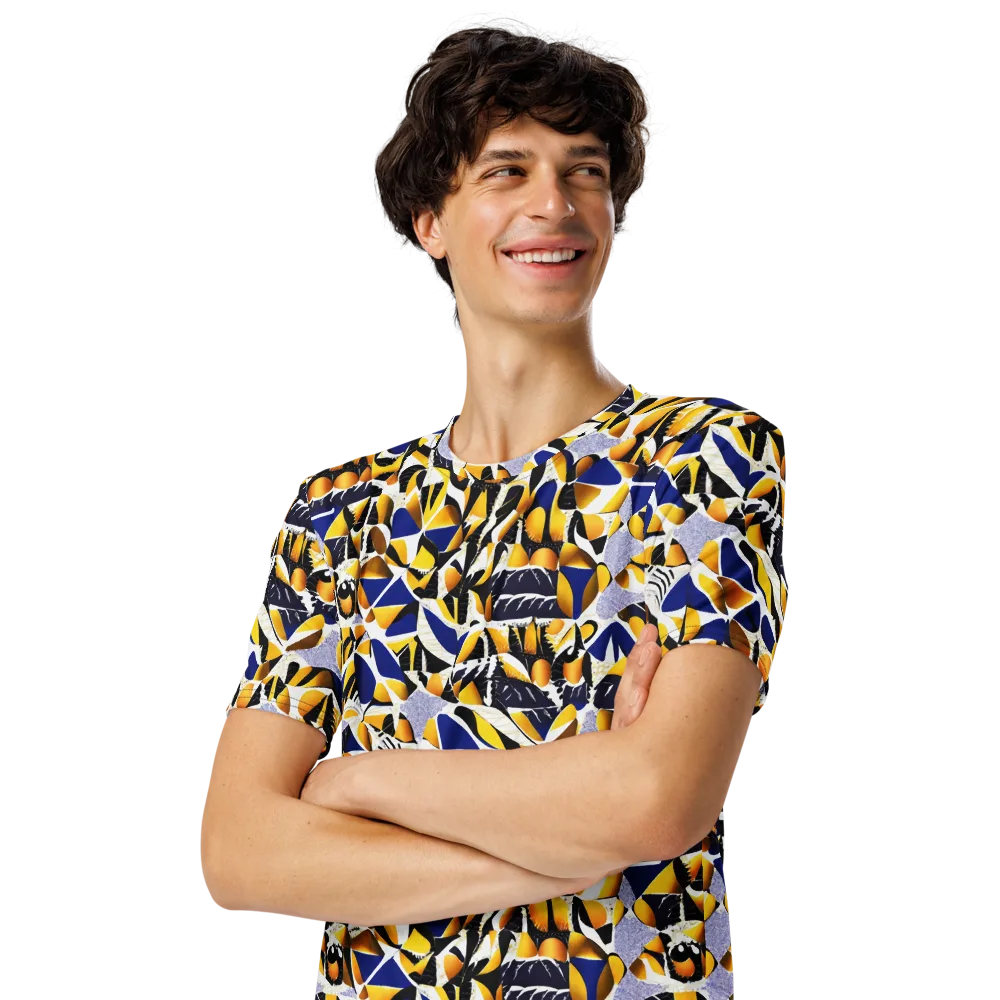 Marigold Current on Men's Crew Neck T-Shirt — Left Front