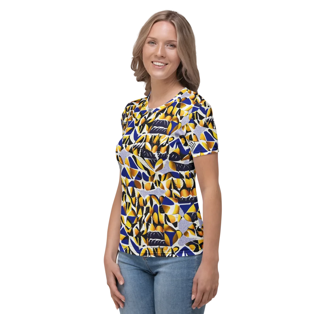 Marigold Current on Women's Crew Neck T-Shirt — Left