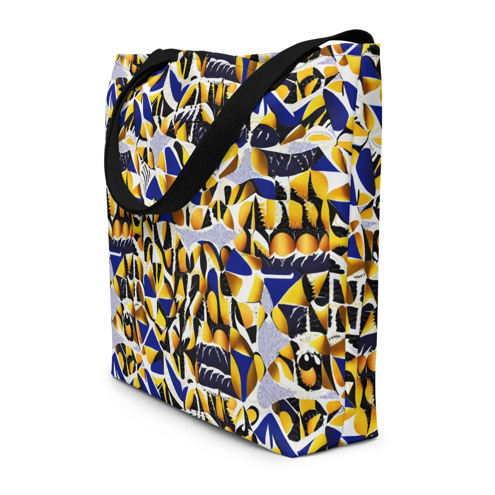 Marigold Current on Large Tote Bag W/ Pocket — Front