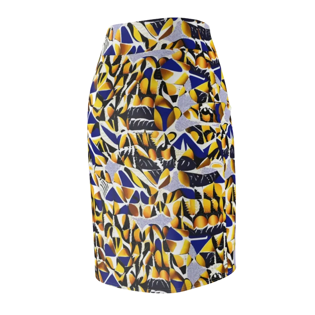 Marigold Current on Pencil Skirt — Back Side