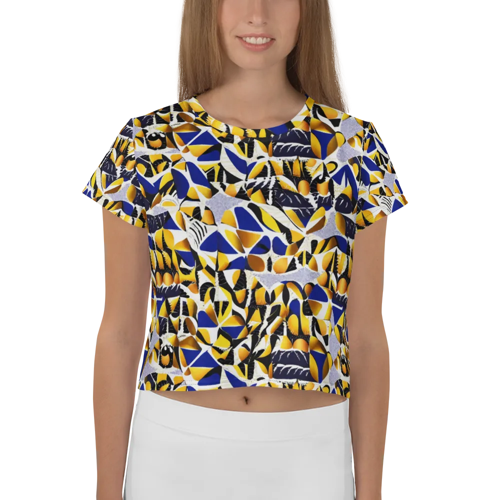 Marigold Current on Crop Tee — Front