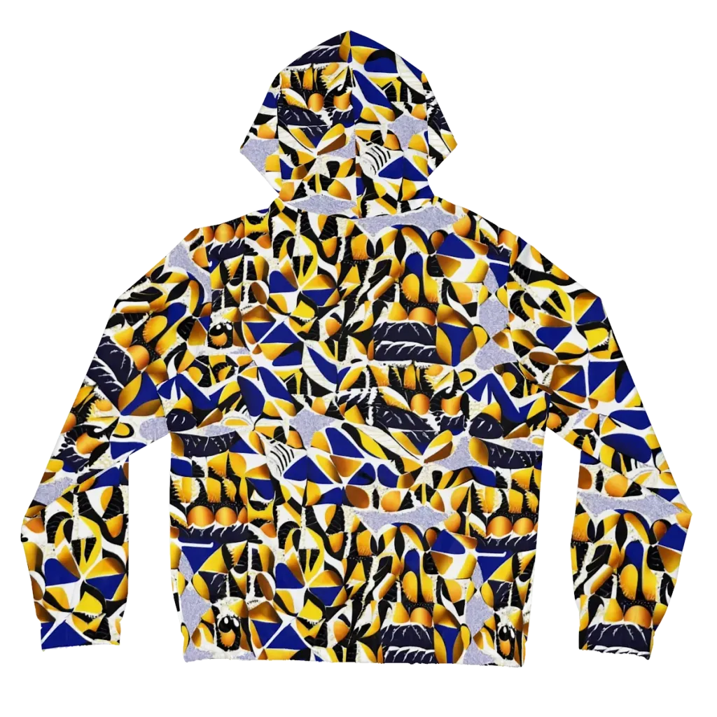 Marigold Current on Women's Full-Zip Hoodie — Back