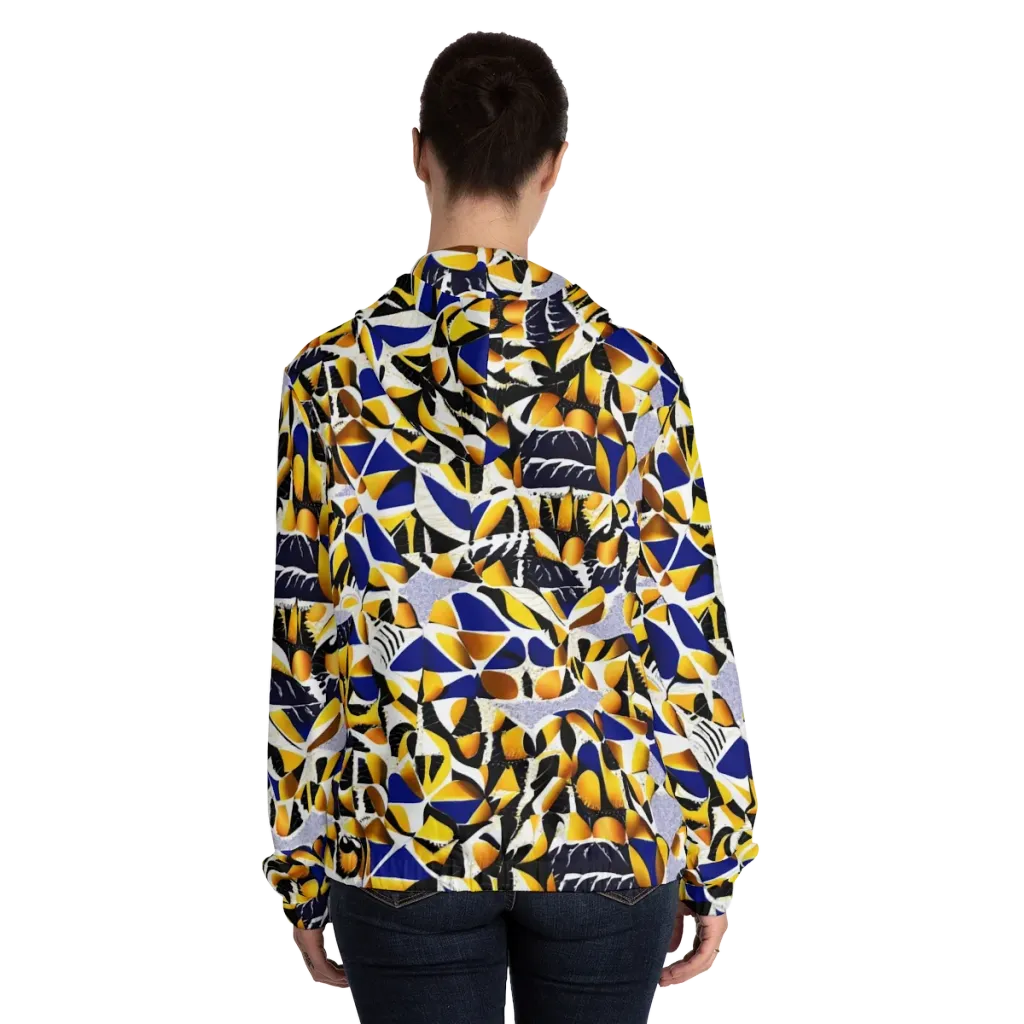 Marigold Current on Women's Full-Zip Hoodie — Back On Person