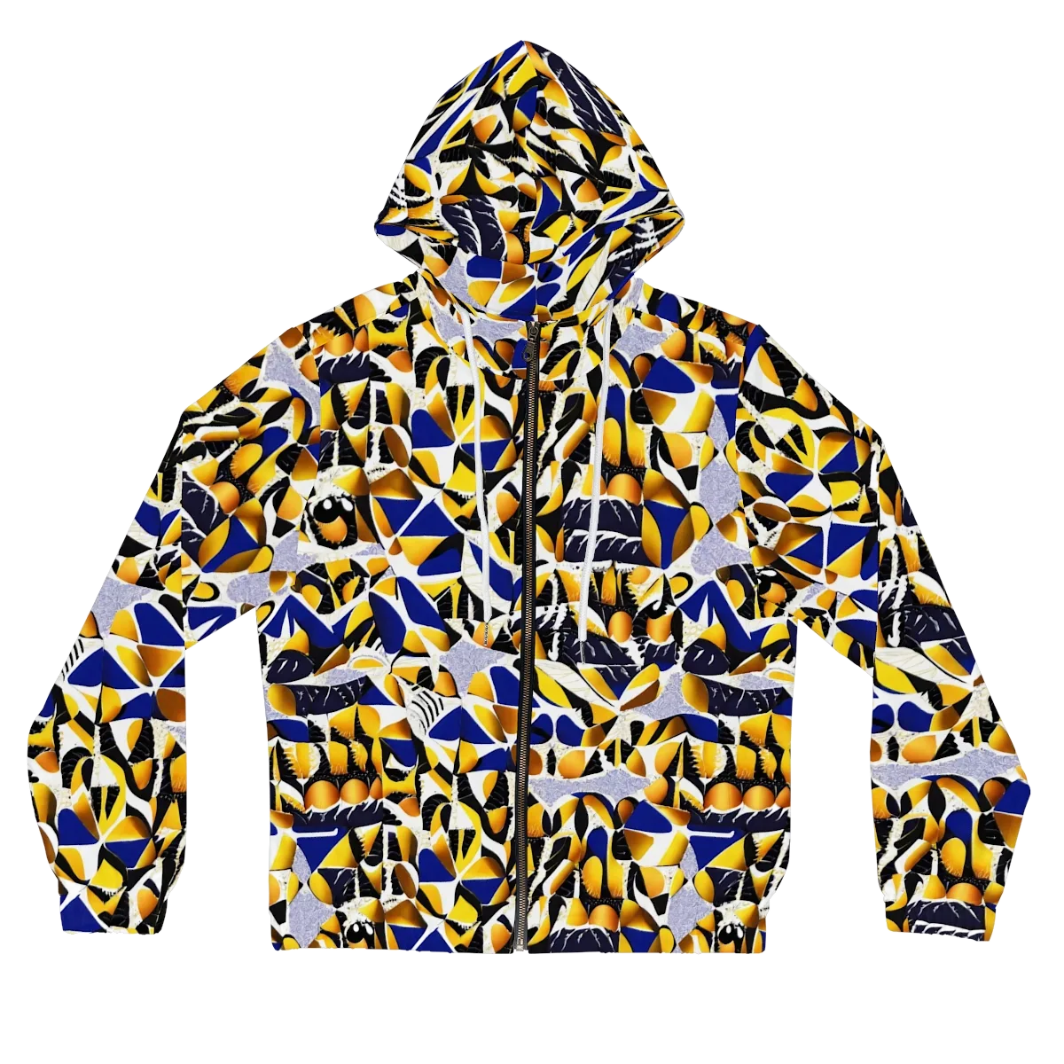 Marigold Current on Women's Full-Zip Hoodie — Front