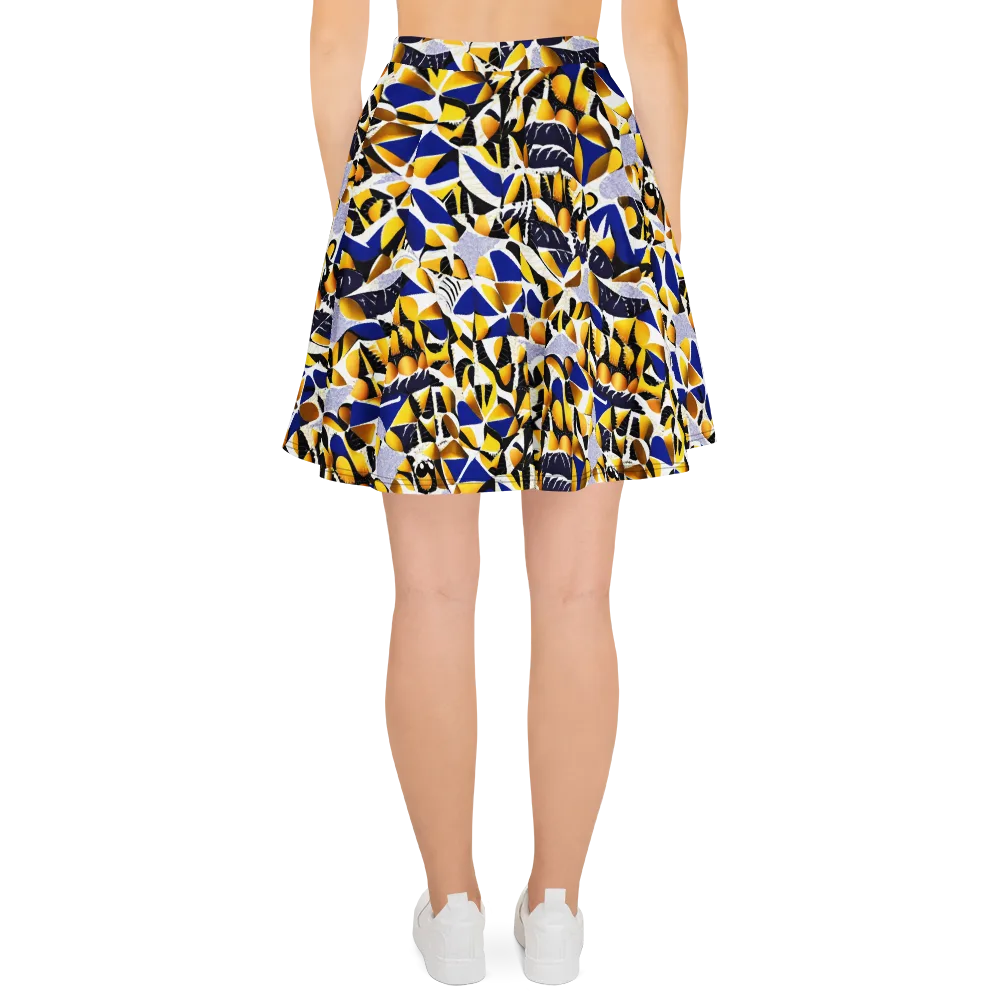 Marigold Current on Skater Skirt — Back