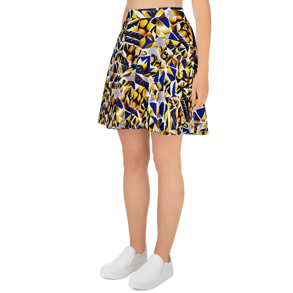 Marigold Current on Skater Skirt — Left