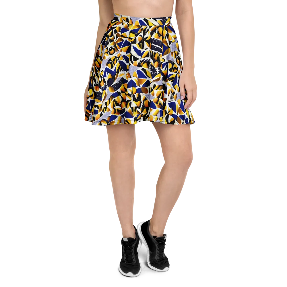 Marigold Current on Skater Skirt — Front