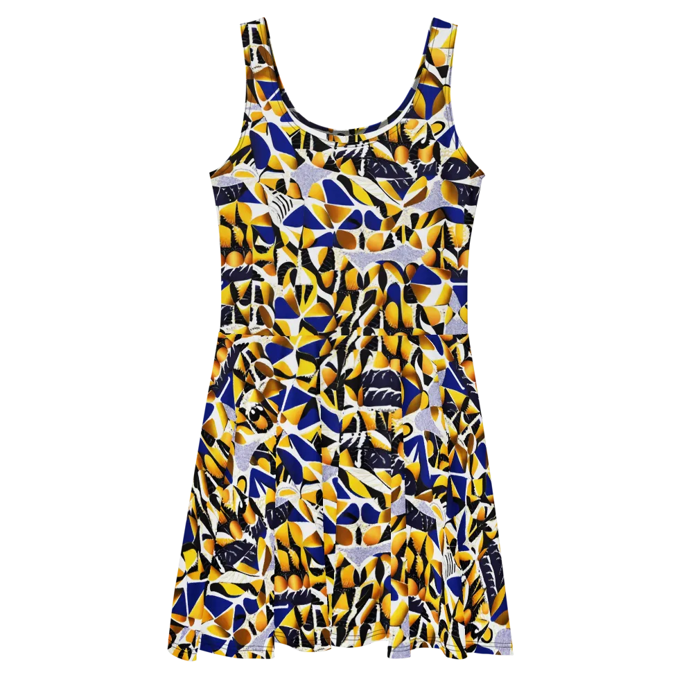 Marigold Current on Skater Dress — Front