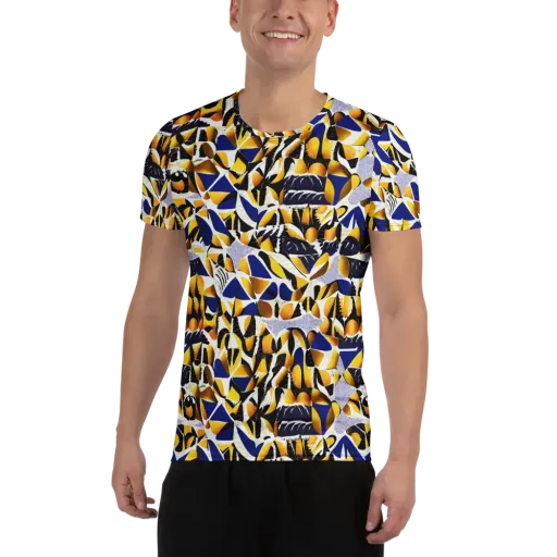 Marigold Current on a Men's Athletic T-Shirt