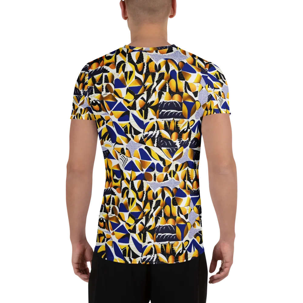 Marigold Current on Men's Athletic T-Shirt — Back