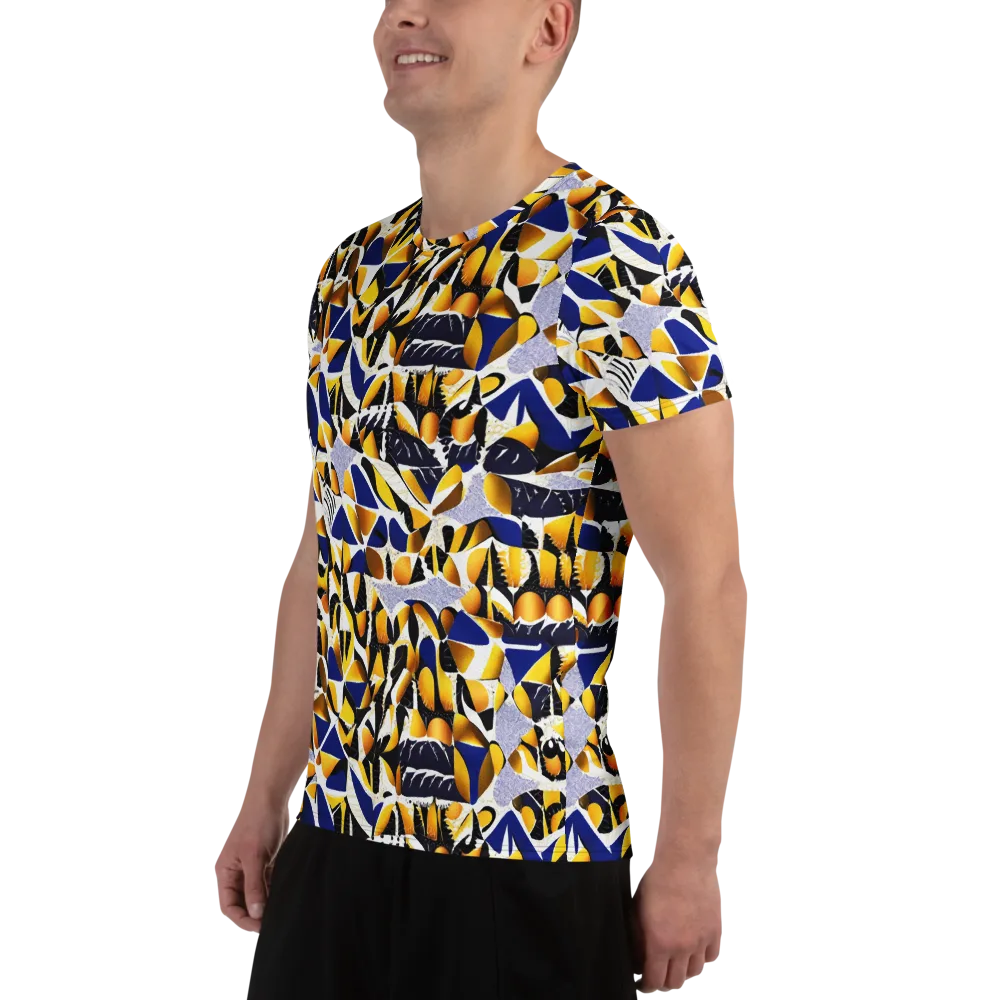 Marigold Current on Men's Athletic T-Shirt — Left