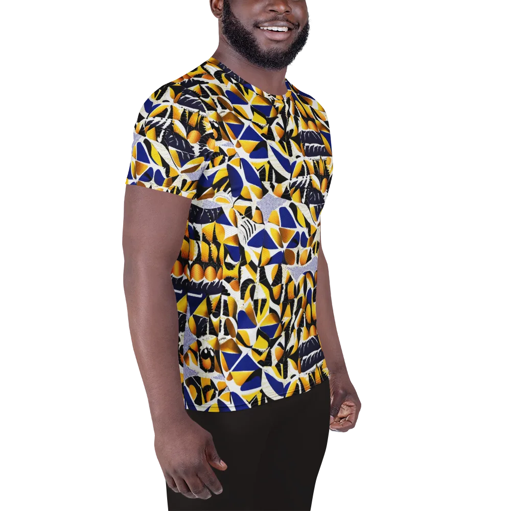 Marigold Current on Men's Athletic T-Shirt — Right