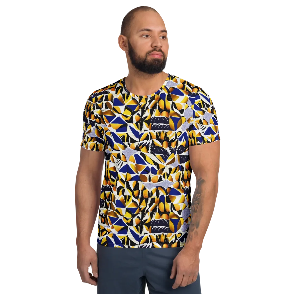 Marigold Current on Men's Athletic T-Shirt — Front