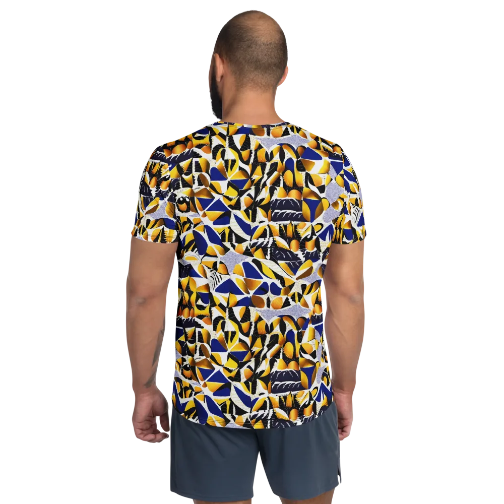 Marigold Current on Men's Athletic T-Shirt — Back