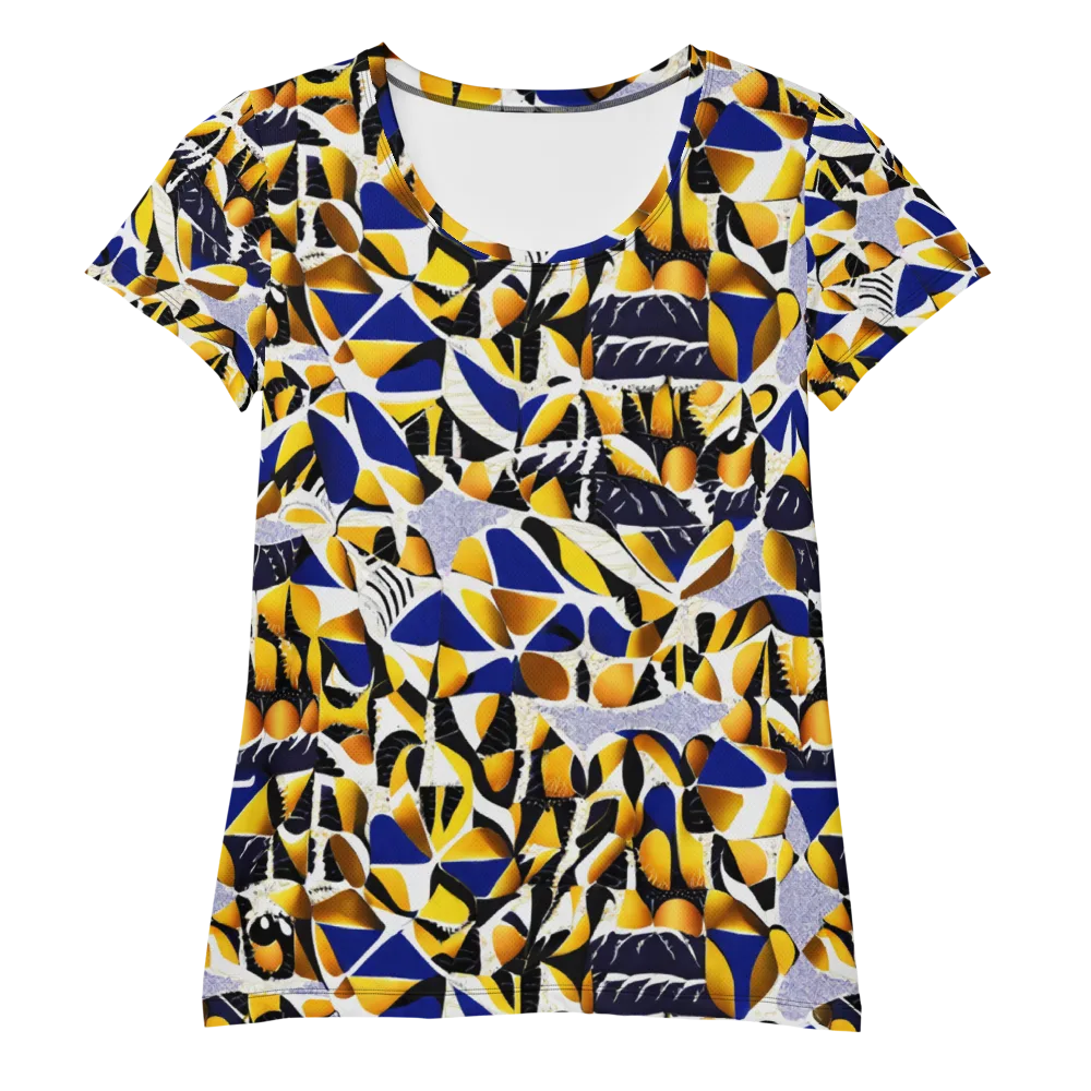 Marigold Current on Women's Athletic T-Shirt — Front