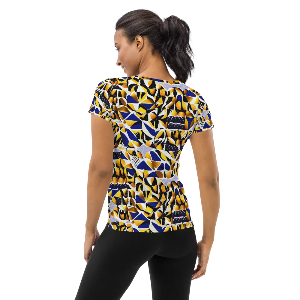 Marigold Current on Women's Athletic T-Shirt — Back
