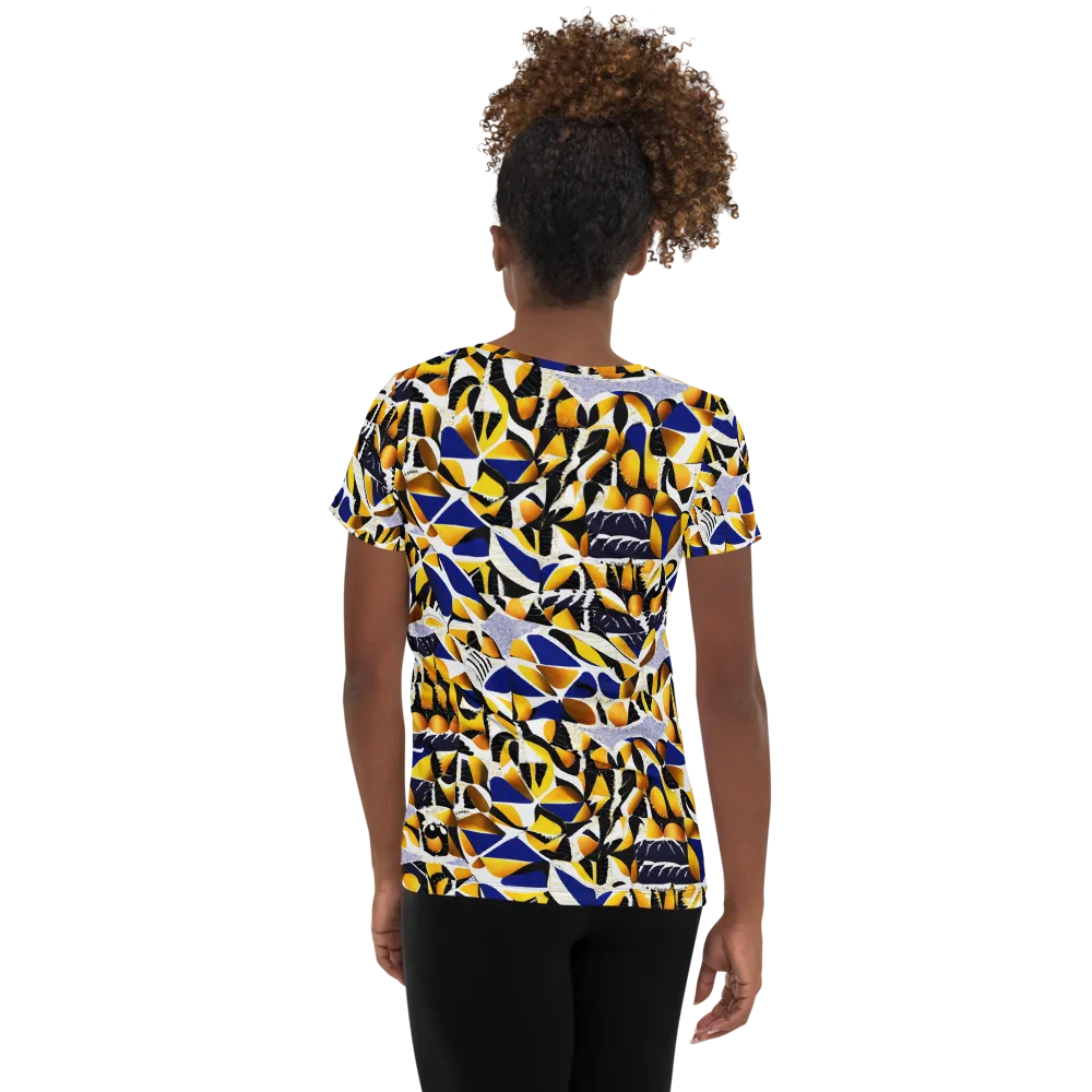 Marigold Current on Women's Athletic T-Shirt — Back