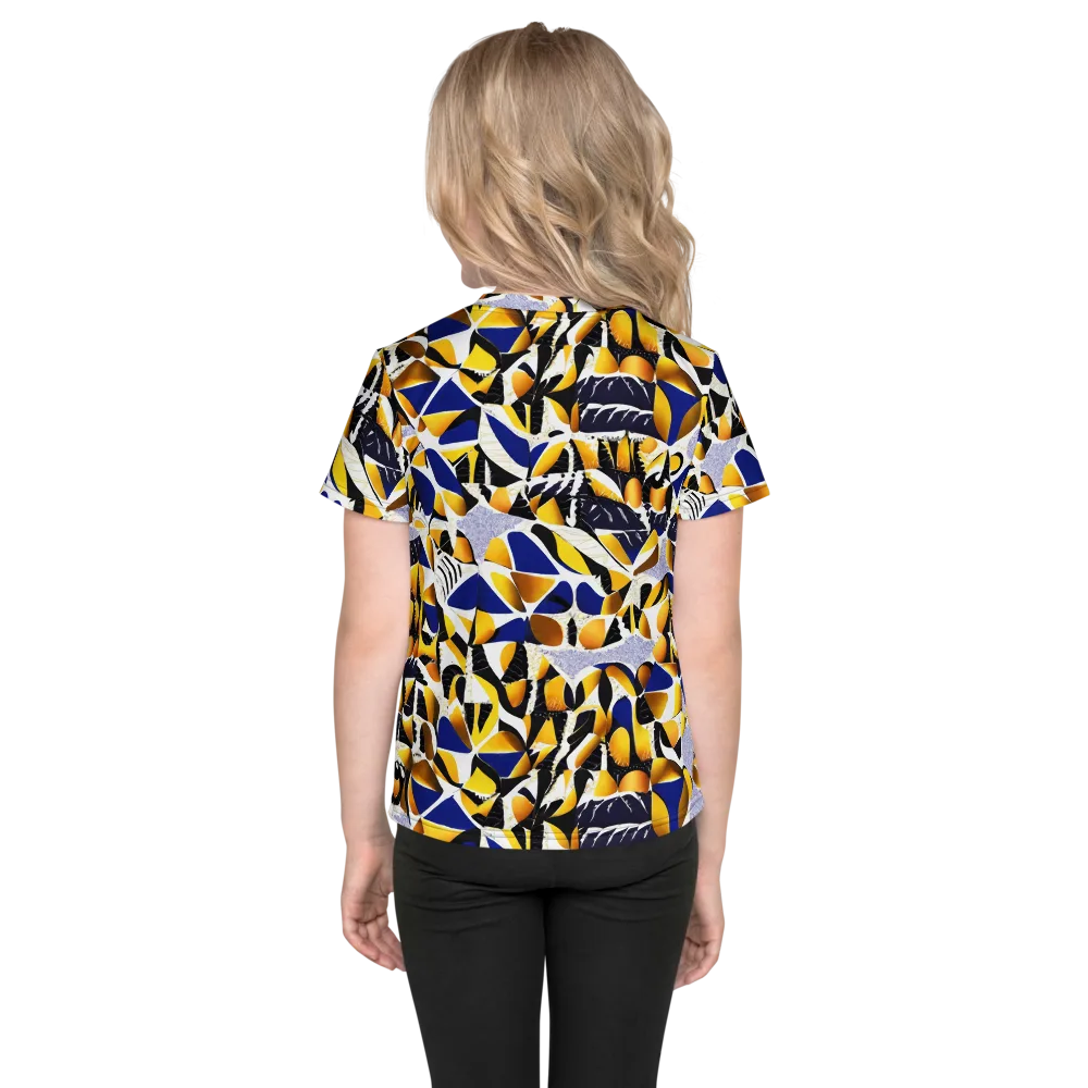 Marigold Current on Kids Crew Neck T-Shirt — Back