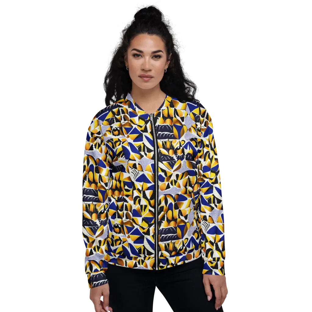 Marigold Current on Bomber Jacket — Front