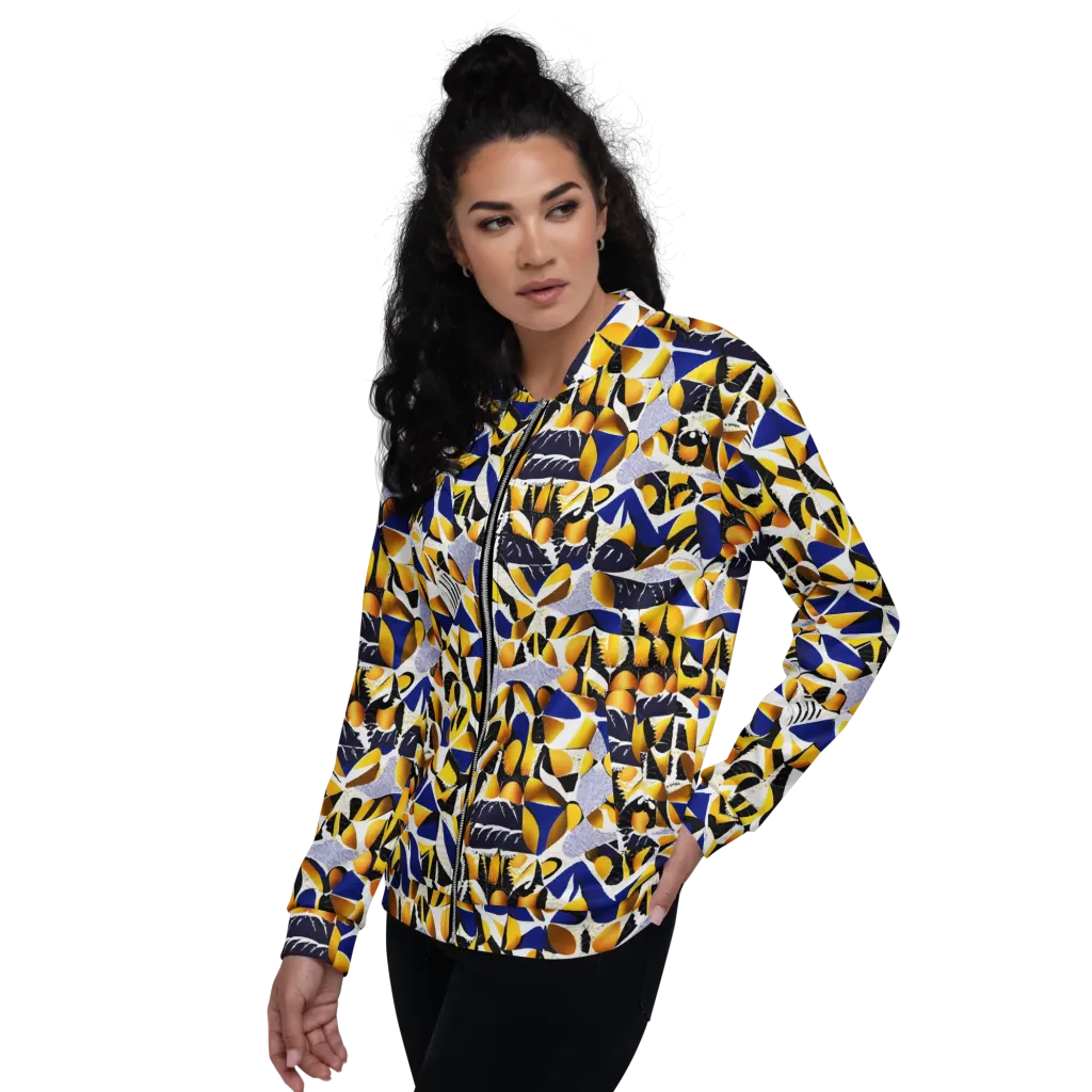 Marigold Current on Bomber Jacket — Left